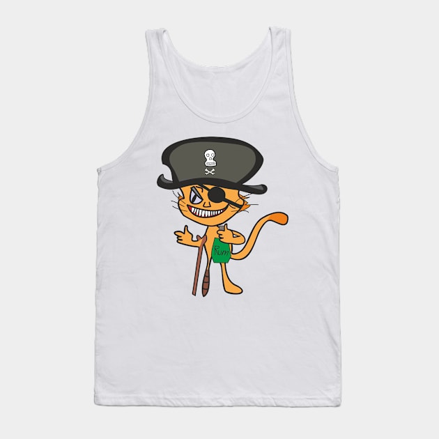 Cat pirate Tank Top by Alekvik